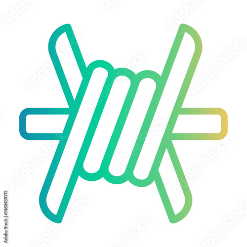 boundary Line Gradient Icon