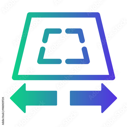 boundary Line Gradient Icon