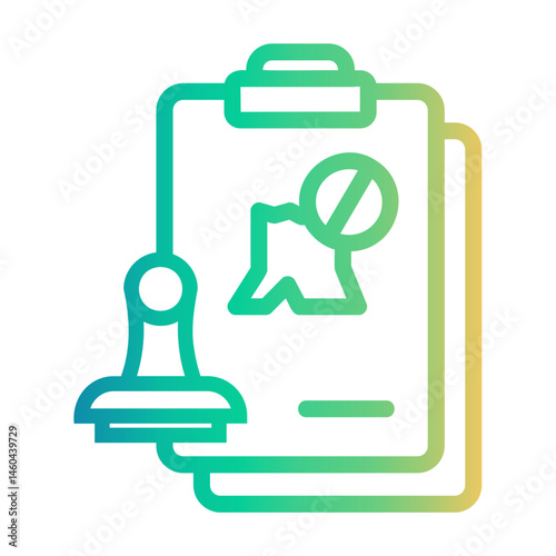 boundary Line Gradient Icon