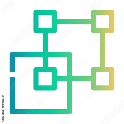 boundary Line Gradient Icon