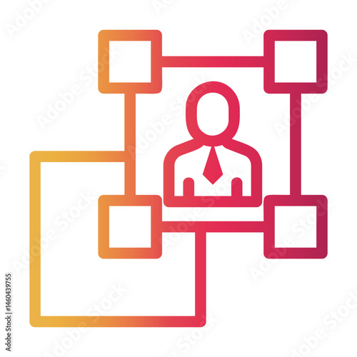 boundary Line Gradient Icon