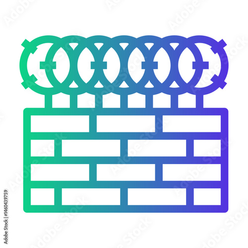 boundary Line Gradient Icon