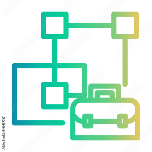 boundary Line Gradient Icon