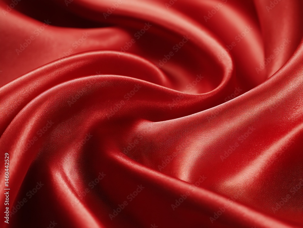Fototapeta premium Red Satin Fabric Texture