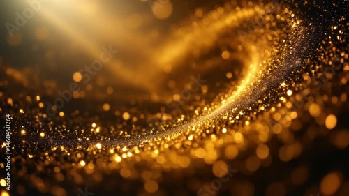 Golden Sparkle Swirl Moving in Slow Magical Motion
 golden christmas background