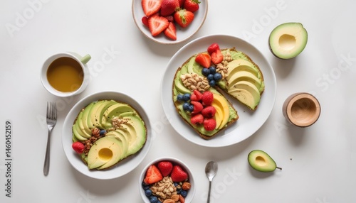 Wallpaper Mural Healthy Breakfast Platter with Avocado Toast and Berries Torontodigital.ca
