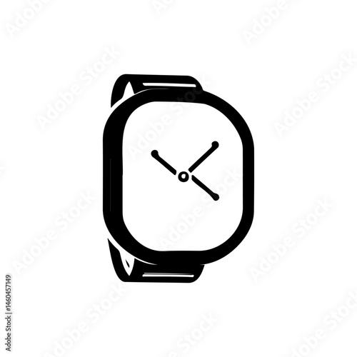Stylized depiction of a wristwatch, demonstrating time and design concept