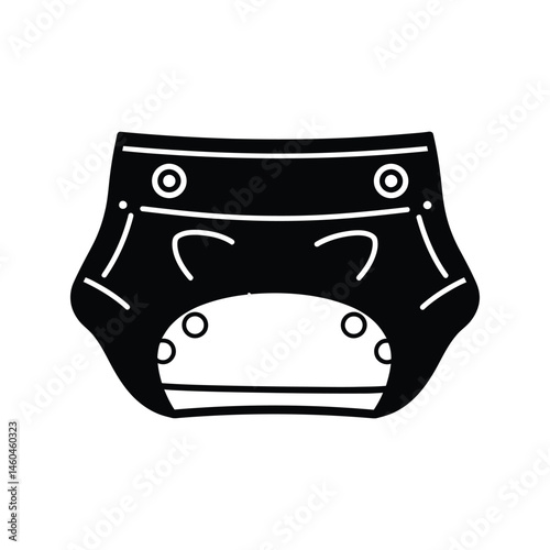 Cartoon Boxing Protector in Black Silhouette, Isolated Defense Gear with Transparent BG