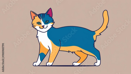 vector illustration of a cat