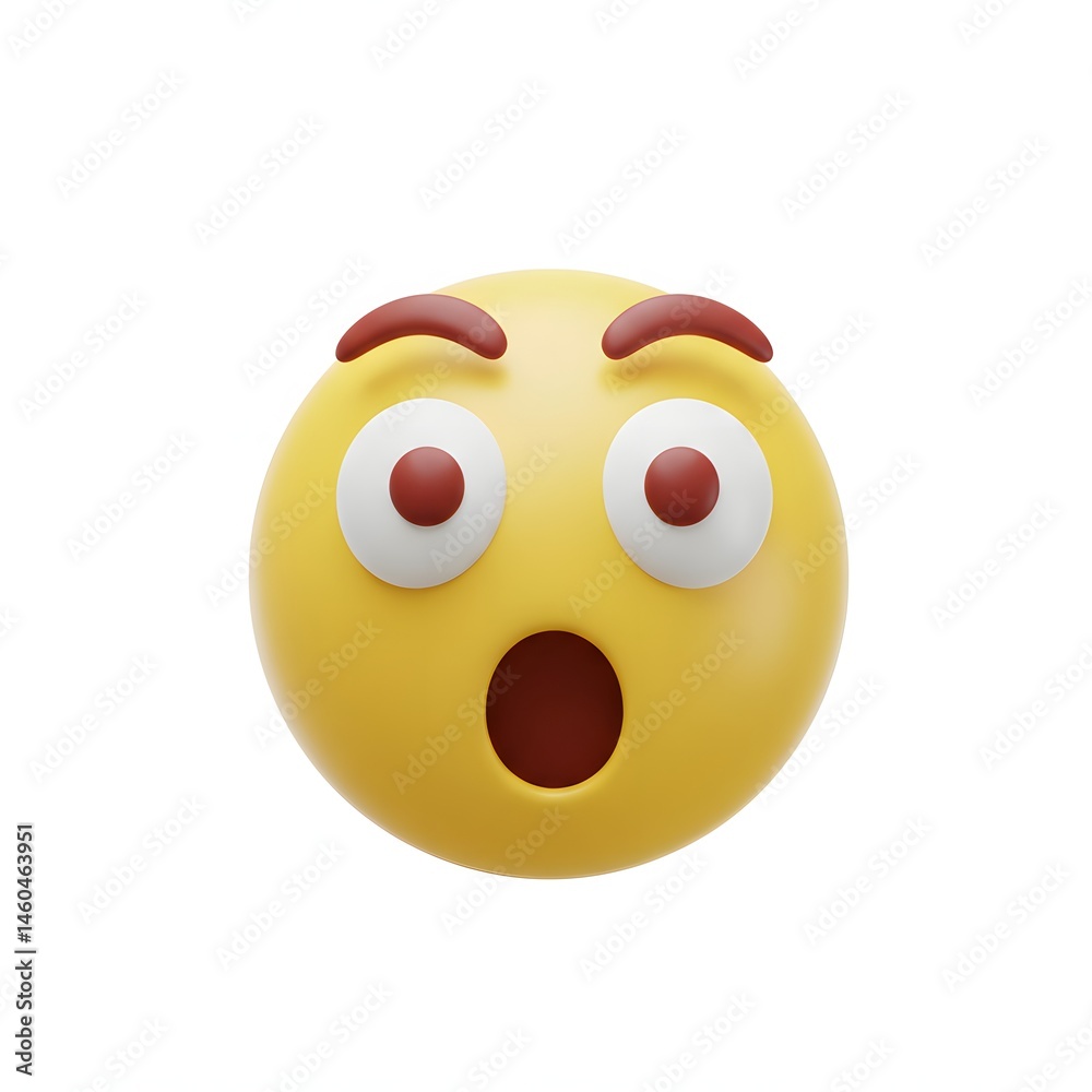 Fototapeta premium Emoji 3d illustration. white background