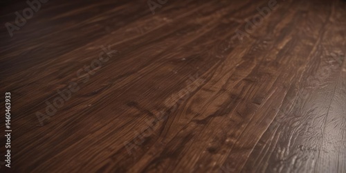 Smooth, polished dark walnut wood surface reflecting light subtly , fine wood, dark background