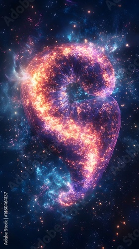 Abstract cosmic spiral