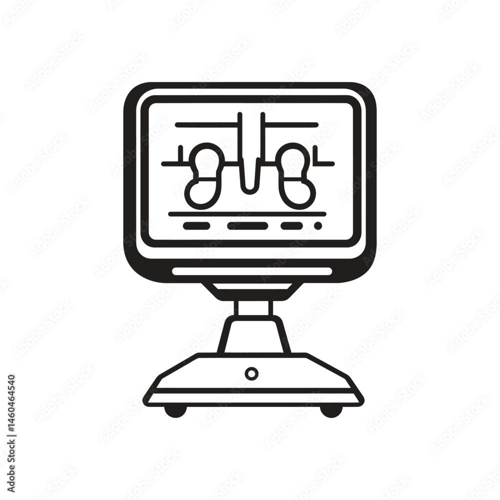 Foot Xray Machine on Transparent Background, Foot Bones Scan, Radiography Icon Foot Xray Machine on Transparent Background, Foot Bones Scan, Radiography Icon