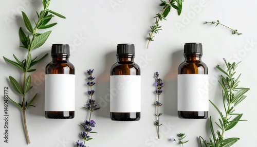 Pure Simple Natural Herbal Packaging Mockups  ()