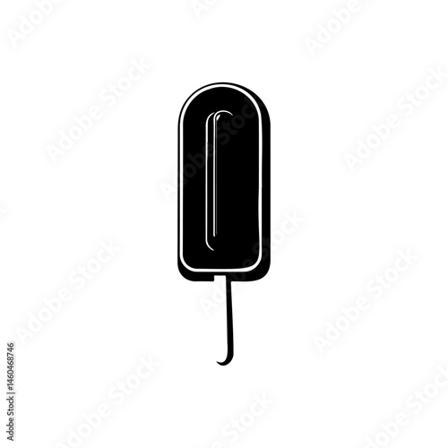 Monochromatic popsicle illustration conveying sweetness and summery refreshment
