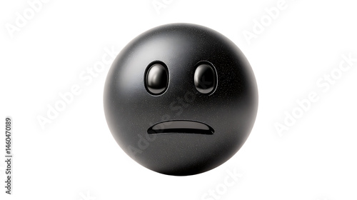 Monochrome Emoji with Neutral Expression A HighContrast Minimalist Design for Emotion Repres