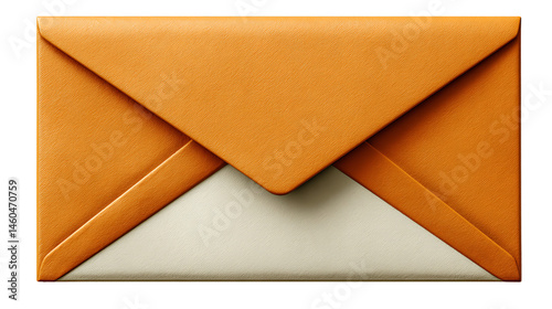 Orange Envelope Closed Textured  Invitation Mail Postcard Correspondence Message Commun