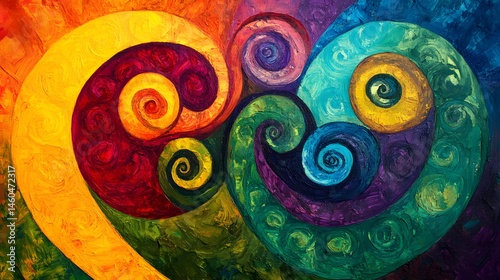 Abstract swirling colors