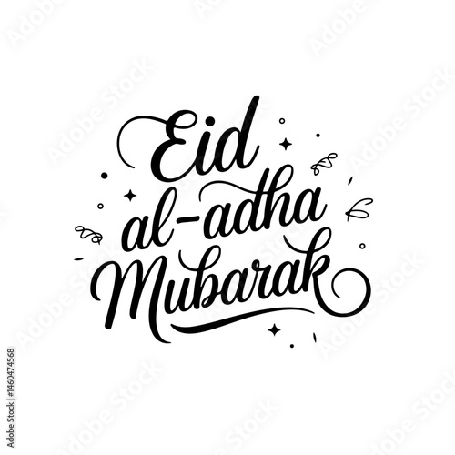 Eid al-adha mubarak. Vector Design Isolated on White Background