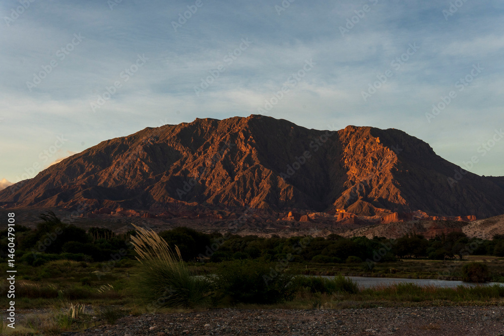 Fototapeta premium sunset over the mountains