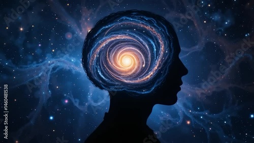 Galaxy inside human head