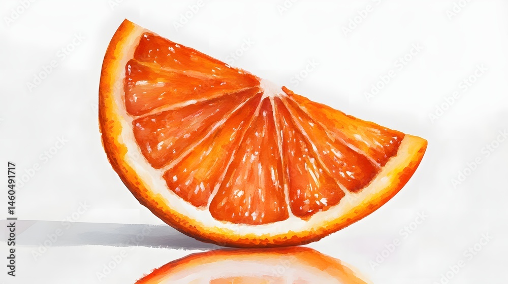 Close-up depiction of a vibrant orange slice.