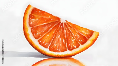 Obraz na płótnie Close-up depiction of a vibrant orange slice. w salonie