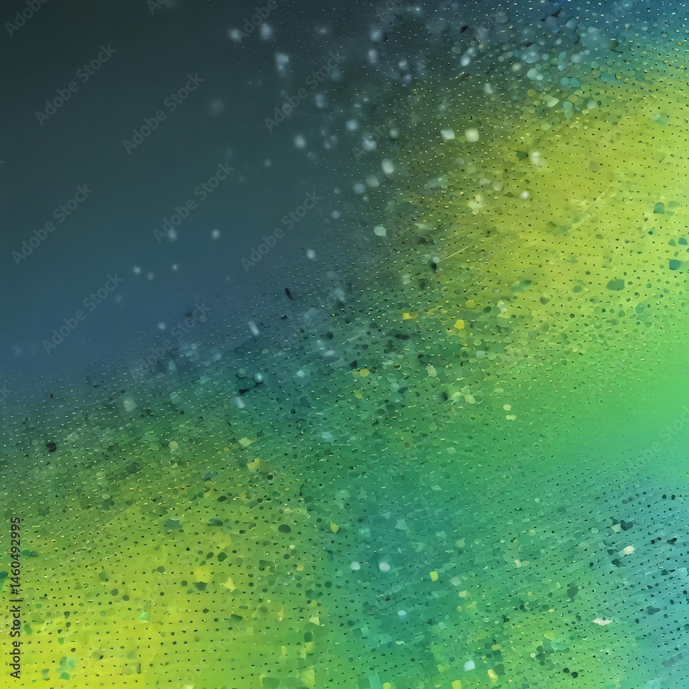 Fototapeta premium Abstract geometric halftone, blue, green, yellow gradient , trendy, visual, texture