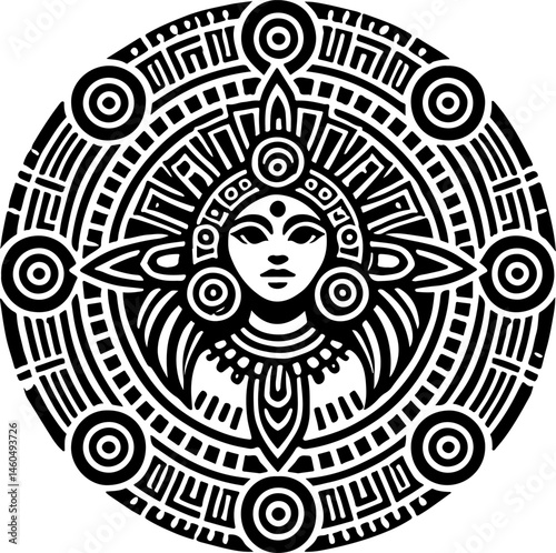 sketch vector illustration silhouette design icon logo symbol abstract vintage classic ethnic traditional tribal american 8