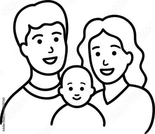 father mother and daughter