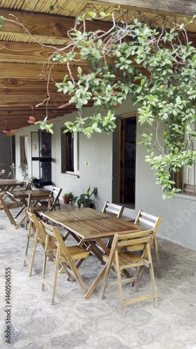 table and chairs in a restaurant