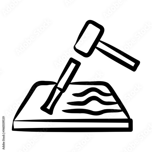 Hand-Carved Wooden Decor Icon