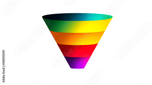 Free Download Colorful Funnel Diagram Illustration for Business and Marketing Concepts - GFXLoad