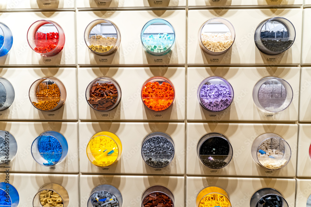 Naklejka premium Pick And Build Section at Lego Store