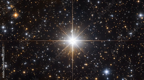 Bright star in a galaxy of stars