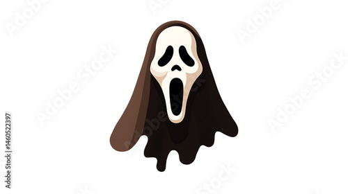 Ghost mask Halloween horror scary spooky fear thriller fright mysterious dark evil p
