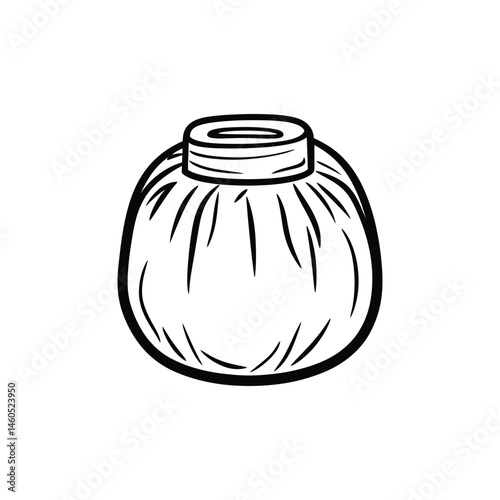 Ice Pack Design on Transparent Background Isolated Outline Style Medicine Cold