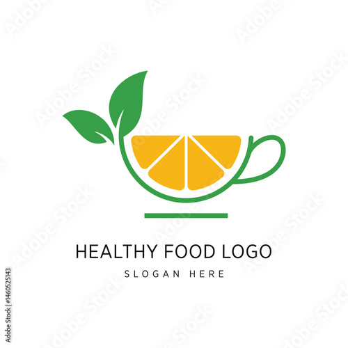 Heathy Food Logo Design Graphic Vector
