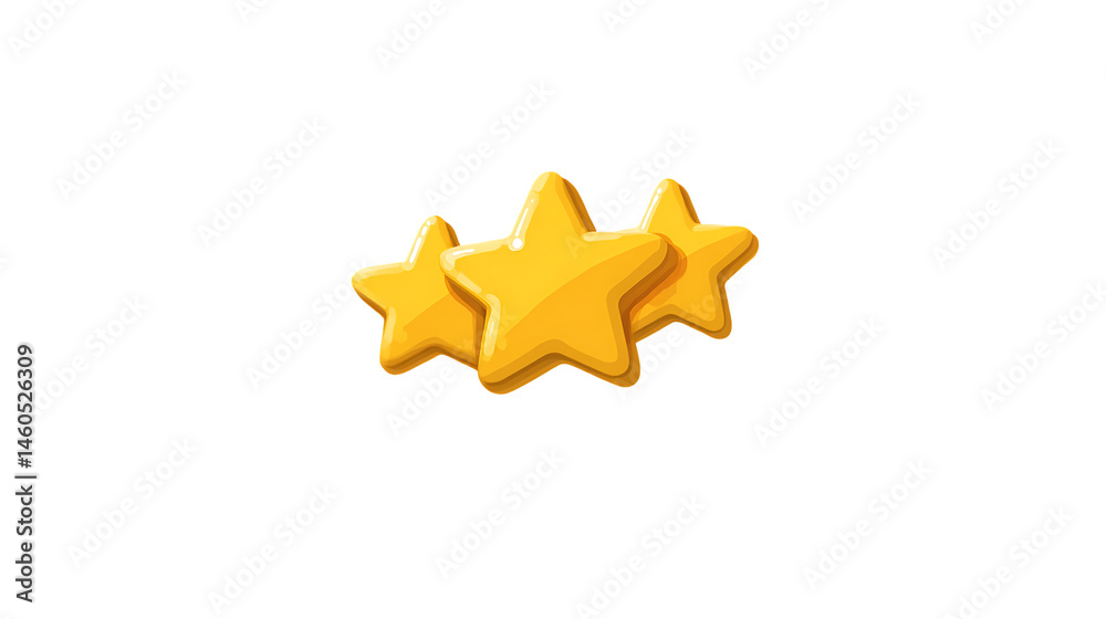 Obraz premium Golden Stars Cluster Shiny Bright and Vibrant Design Elements for Ratings Awards and Decor