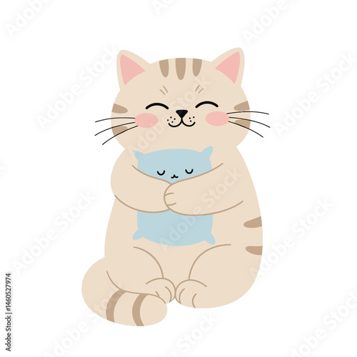 Cartoon key character blowing heart-shaped kisses with happy face and white gloves vector illustration 