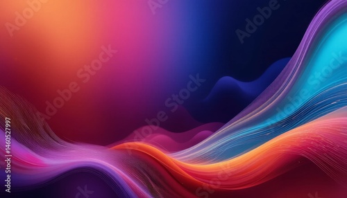 Dynamic color waves abstract visual art digital design vibrant background close-up viewpoint energetic flow for engaging creative projects
