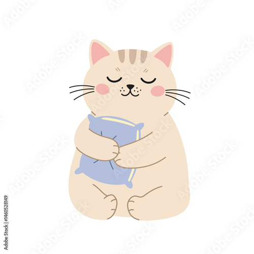 Cute pink milkshake character with whipped cream and blue straw smiling illustration vector design 