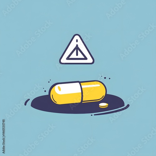 Cautionary pill graphic