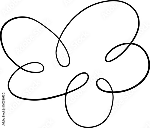 Photos Tall One Line Abstract Floral Form
