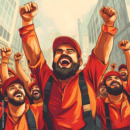 Celebrating victory