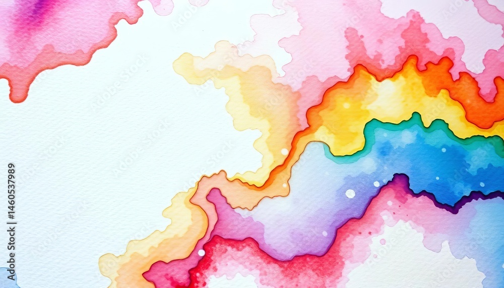 Obraz premium Luxurious white watercolor paper, textured surface, vibrant color absorption, hot press, rough