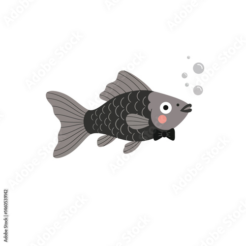 Betta fish with purple and red fins blowing bubbles vector illustration for aquarium decoration and pet enthusiasts 