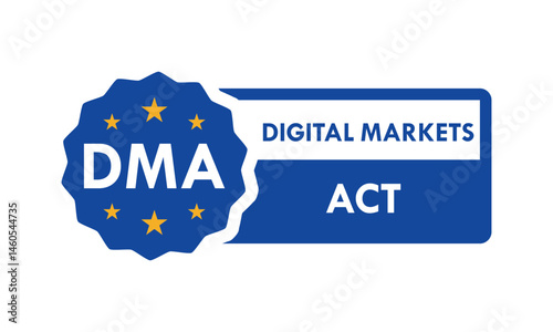 Digital markets act badge logo template illustration