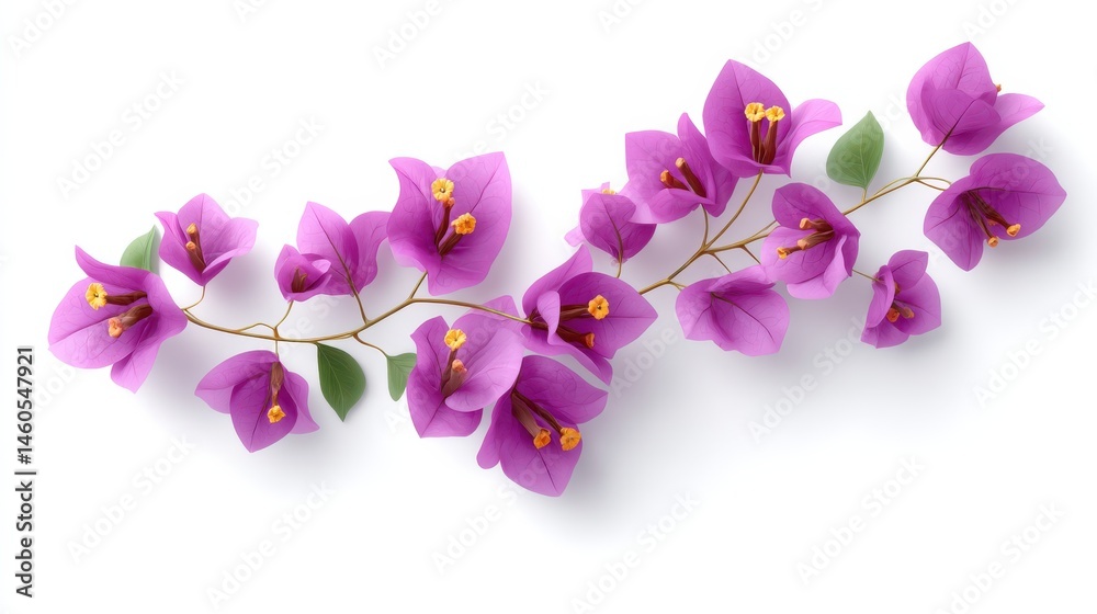 Lush vibrant bougainvillea flowers in a stunning abstract floral pattern against a clean white background Lush vibrant bougainvillea flowers in a stunning abstract floral pattern against a clean white background