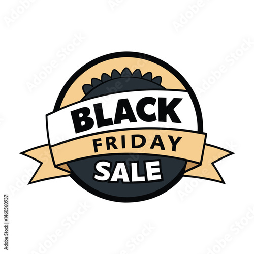 Round Black Friday sale banner with bold text, painted in elegant black watercolor strokes, perfect for highlighting discounts in a stylish, artistic way.

